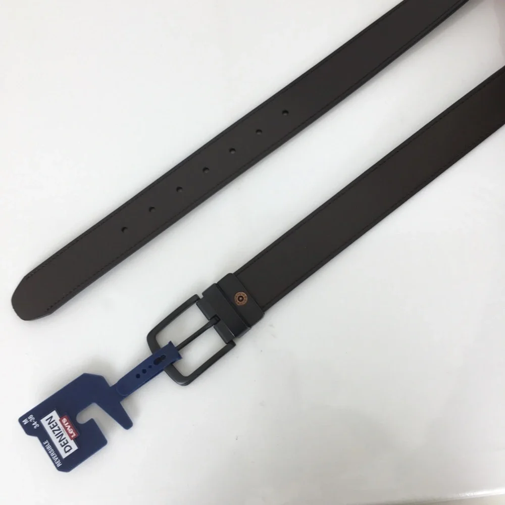 Denizen Levis Reversible Belt Mens Size M 34-36 Black Brown Vegan Leather NEW
